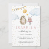 Little Igel First Birthday Party Einladung (Vorderseite)