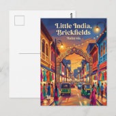 Little India (Brickfields) Malaysia Postkarte (Vorne/Hinten)