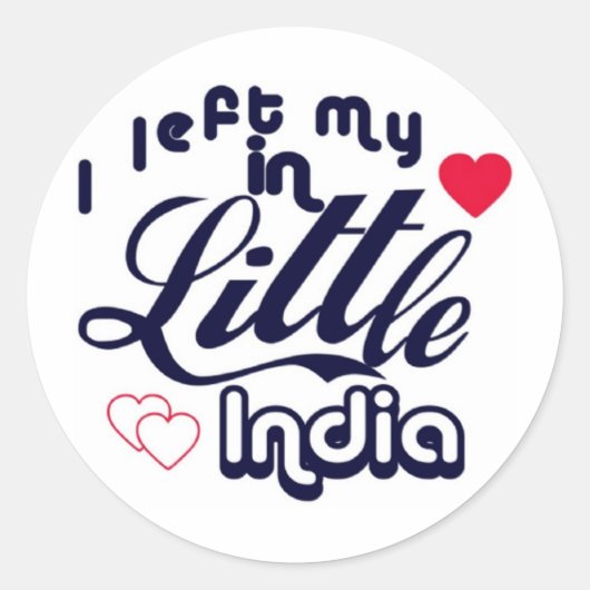 Little India Runder Aufkleber (Vorderseite)