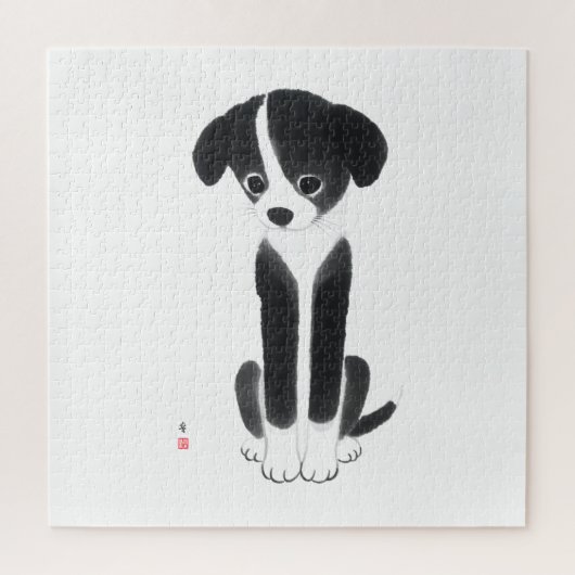 Little Ink Pup – White Challenge Edition Puzzle (Vertikal)