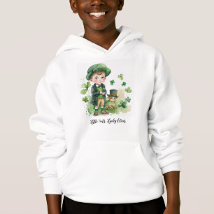 Little Irich Boy & Puppy Individuelle Name Hoodie