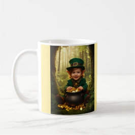 Little Irish Leprechaun & Gold Cauldron Kaffeetasse