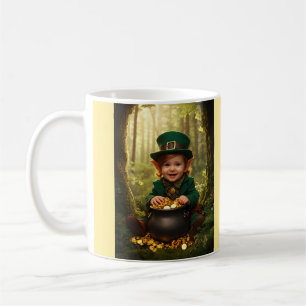 Little Irish Leprechaun & Gold Cauldron Kaffeetasse