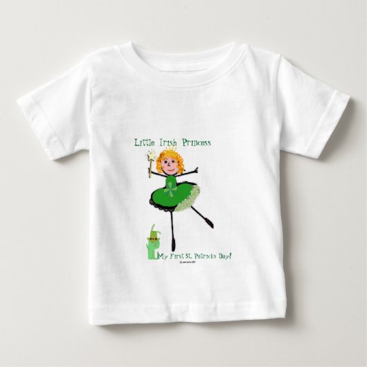 Little Irish Princess - Mein erster St. Patrick's Baby T-shirt (Vorderseite)