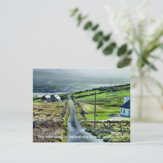 Little Irish Road Postcard Postkarte (Stehend Vorderseite)