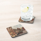 Little Italy, Cleveland Ohio Malerei auf einem Unt Untersetzer (Rechte Seite)