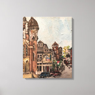 "Little Italy, Cleveland" Ohio Malerei von Willow Leinwanddruck