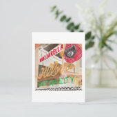 Little Italy Deli Window Watercolor Postkarte (Stehend Vorderseite)