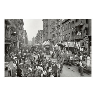 Little Italy - Mulberry Street - New York 1900 Fotodruck