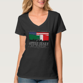Little Italy of Denver Classic logo BLACK / Neck T-Shirt