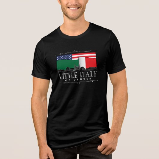 Little Italy of Denver Classic logo BLACK Tri-Blend Shirt (Vorderseite)