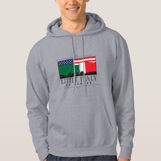 Little Italy of Denver Classic logo GRAY Hoodie (Vorderseite)