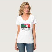 Little Italy of Denver Classic logo WHITE V Neck T-Shirt (Vorderseite Vollansicht)