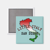 Little Italy San Diego Magnet (Vorderseite/Rückseite)