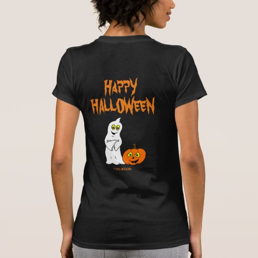 Little Jack & Boo HAPPY HALLOWEEN Männer T - Shirt (Rückseite)