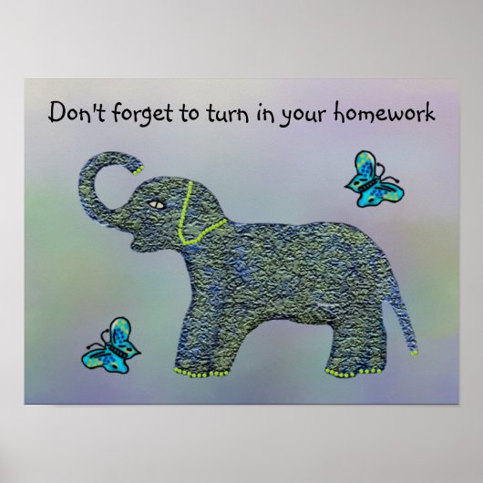 Little Jade Elephant Klassenzimmer Motivierend Pos Poster (Vorne)