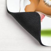 Little Jersey Kuh frisst Disy Mousepad (Ecke)