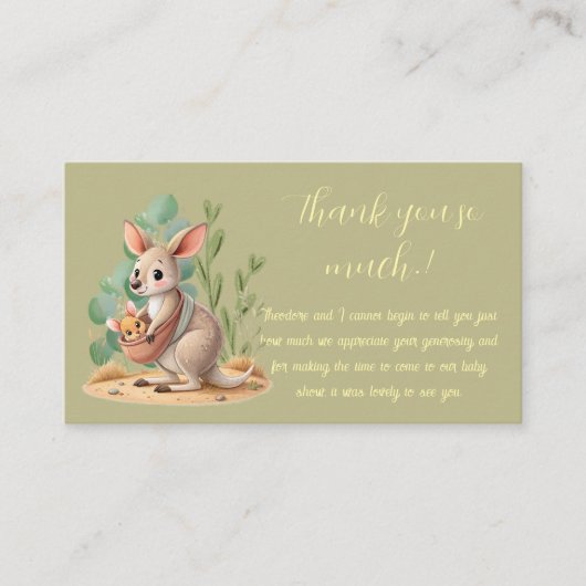 Little Joey Baby Shower Danke Begleitkarte (Vorderseite)