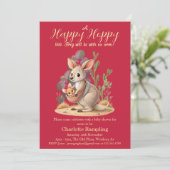 Little Joey Kardinal Red Baby Shower Einladung (Stehend Vorderseite)