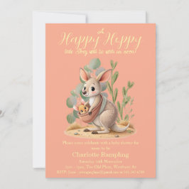 Little Joey Peach Baby Shower Einladung