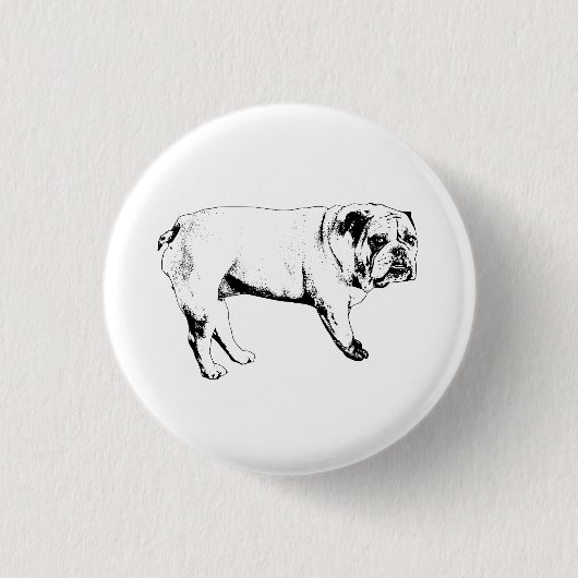 Little Joy Bulldog Button (Vorderseite)