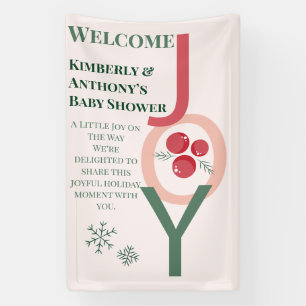 Little Joy On The Way Holiday Baby Shower Willkomm Banner