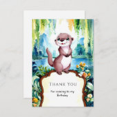 Little Joyful Otter Birthday Dankeskarte (Vorne/Hinten)