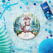 Little Joyful Otter Birthday Pappteller (Party)