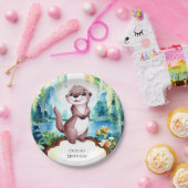 Little Joyful Otter Birthday Pappteller (Party)