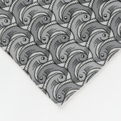 Little Jumping Fish Gray Fleece Blanket (Ecke)