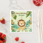 Little Jungle Prince Lion Birthday Serviette (Beispiel)