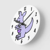 Little Kangaroo Runde Wanduhr (Winkel)
