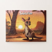 Little Kangaroo's Aussie Personalisiert Puzzle (Horizontal)