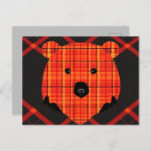 Little Kariert Story Book Bär Postkarte (Vorne/Hinten)