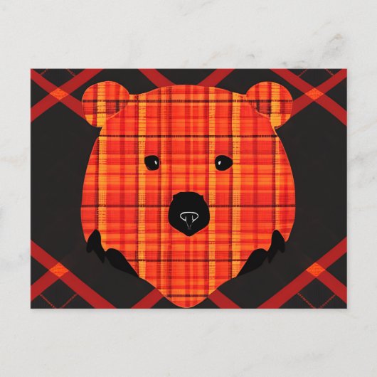 Little Kariert Story Book Bär Postkarte (Vorderseite)