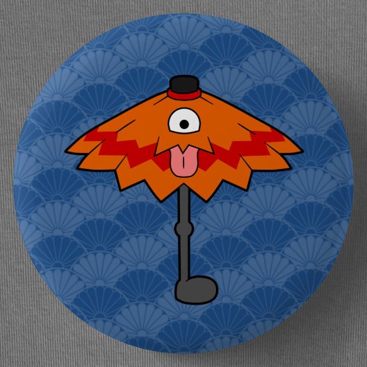 Little Kasa-obake Umbrella Yokai Button
