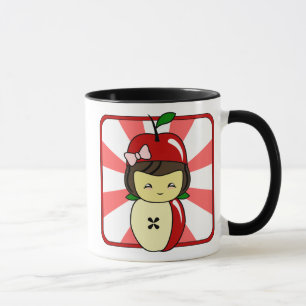 Little Kawaii Apple Girl with Seeds Tasse