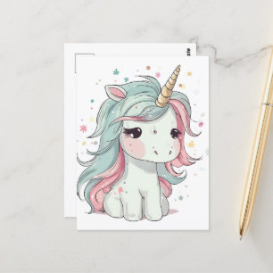Little Kawaii Unicorn Postkarte
