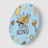 Little King Baby Dusche Große Wanduhr (Winkel)