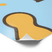 "Little King Baby Shower Banner - Blue & Gold Crow Poster (Ecke)