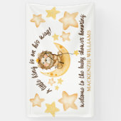 Little King Safari Lion Boy Baby Dusche Willkommen Banner (Vertikal)