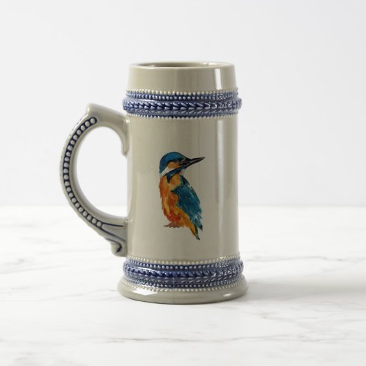 Little Kingfisher Bird Bierglas (Links)