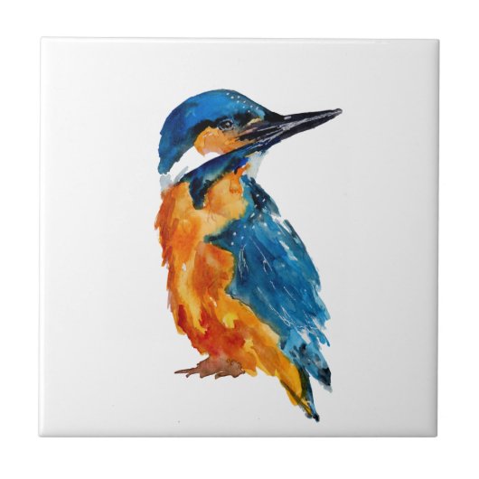 Little Kingfisher Bird Fliese (Vorderseite)
