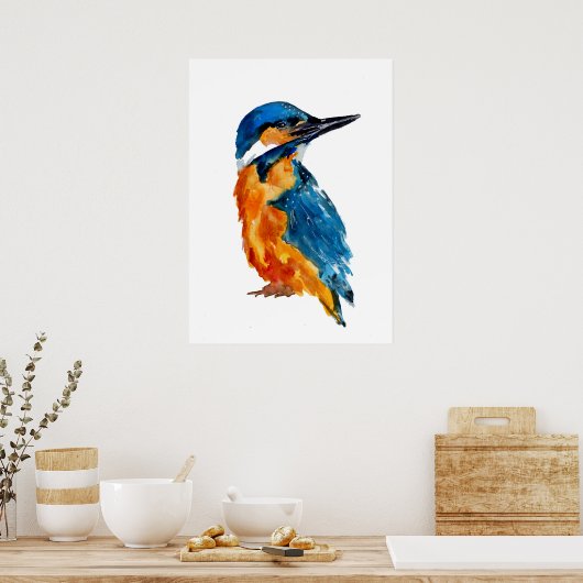 Little Kingfisher Bird Poster (Küche)