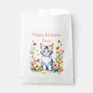 Little Kitten Girl's Birthday Party Personalisiert Geschenktütchen