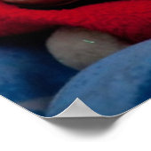 Little Kitten in Red Christmas Hat Poster (Ecke)