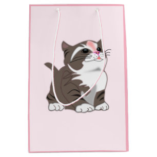 Little Kitten Pink Geschenktasche - Ihre Farbe - T Mittlere Geschenktüte