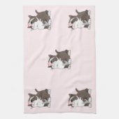 Little Kittens Küchentuch Pink (Vertikal)