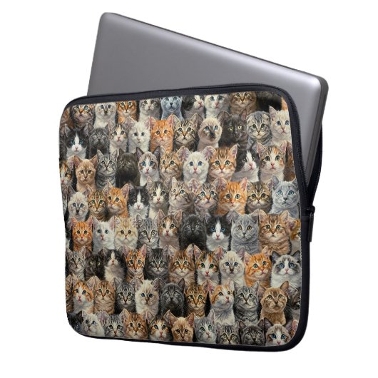 Little Kittens Parade Laptopschutzhülle (Vorderseite Links)