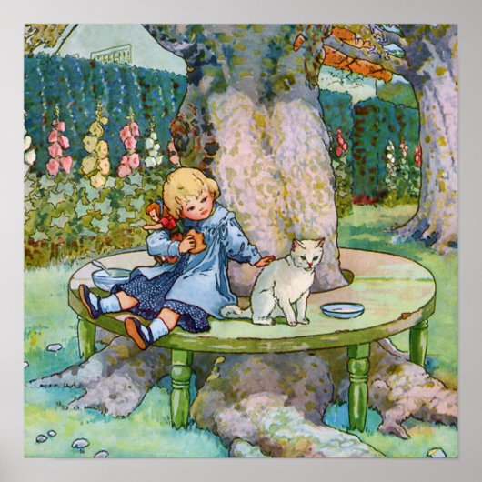 Little Kitty and Child from Mother Goose Poster (Vorne)